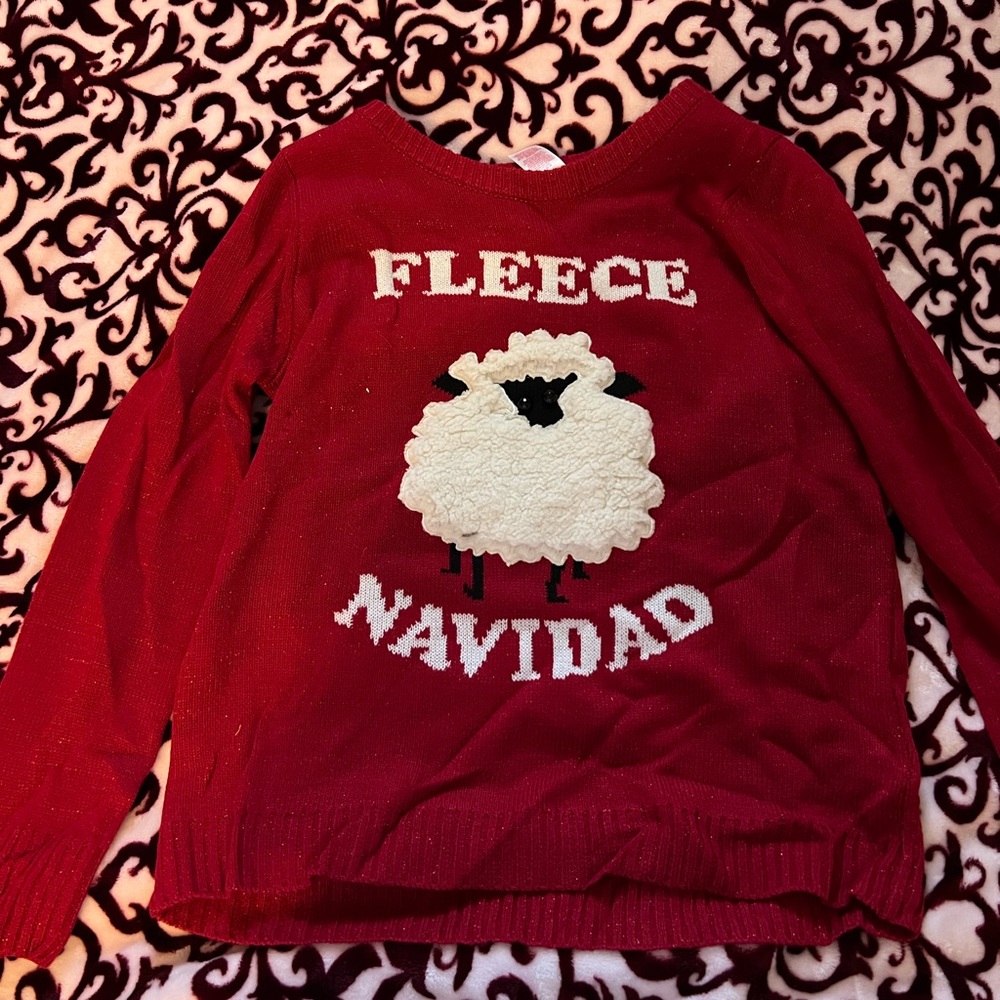 Sheep fleece navidad funny sweater